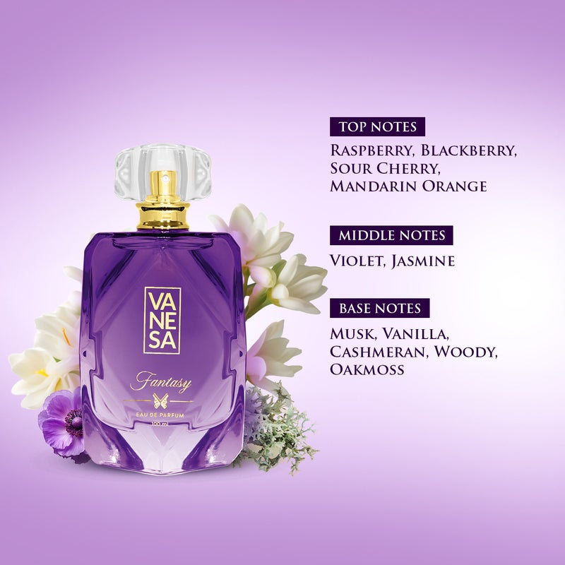 VANESA Fantasy Perfume For Women 100 ML | Long Lasting Eau Da Parfum - Image 2