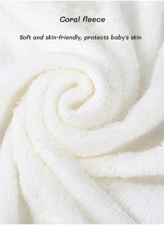 oldlaiben Hooded Baby Towels For Newborn & Toddler - Super Soft Baby Bath Towels With Hood, Hhighly Absorbent Coral Fleece Hooded Bath Towel For Boys, Girls, Newborn Essentials(Orange Bear)  - Image 4