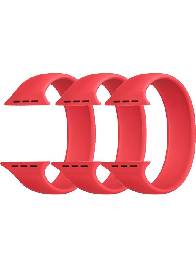 CATANES 3 Packs Replacement Band for Apple Watch Band 38mm 40mm 41mm (42mm Series 10) – Solo Loop Silicone Band - Wrist Size 120-125mm - Image 1