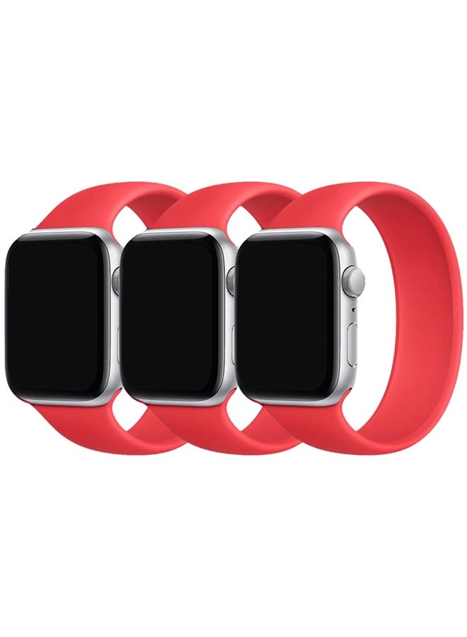 CATANES 3 Packs Replacement Band for Apple Watch Band 38mm 40mm 41mm (42mm Series 10) – Solo Loop Silicone Band - Wrist Size 120-125mm - Image 2