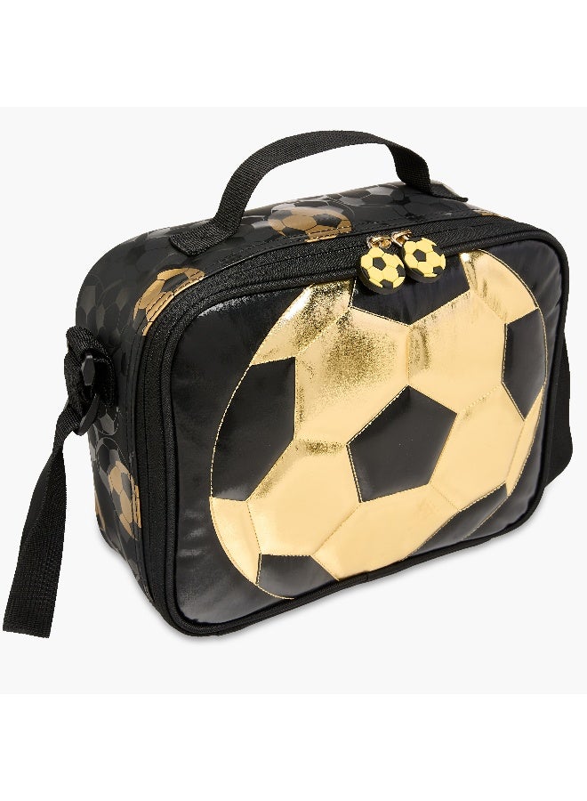 LIFESTYLE Soccer Print Lunch Bag for Kids - Image 5