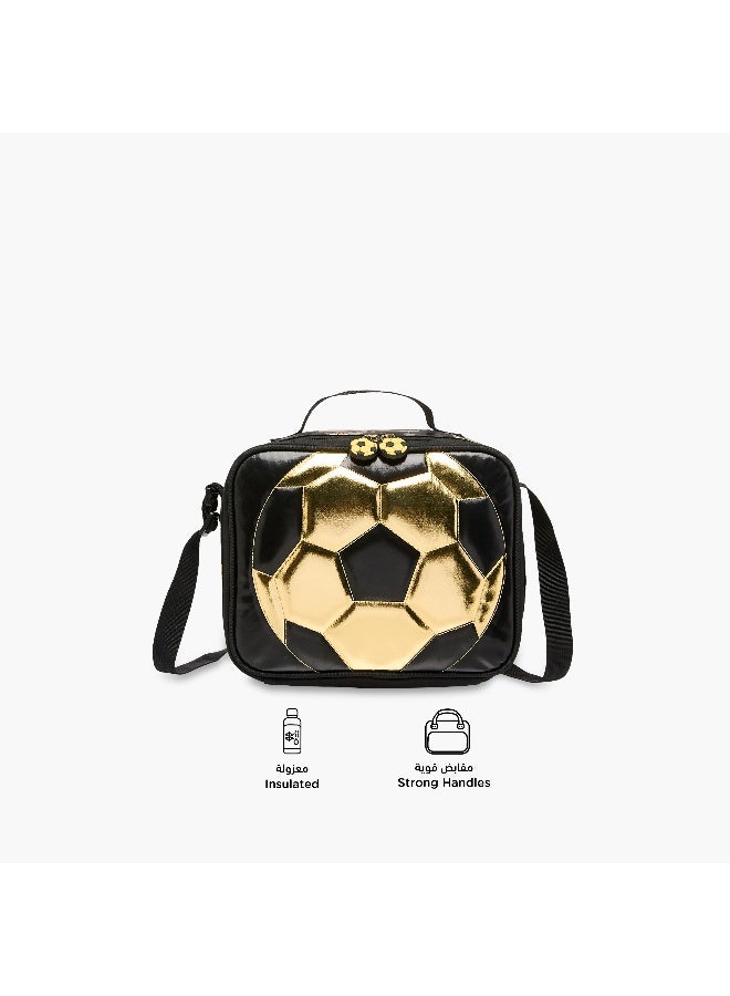 LIFESTYLE Soccer Print Lunch Bag for Kids - Image 4