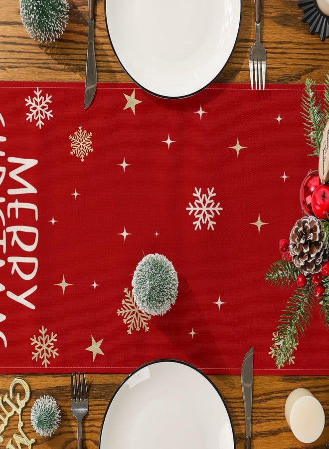 Siilues Christmas Table Runner, Trees Snowflakes Merry Christmas Runner for Table Seasonal Winter New Year Holiday Home Party Decor Dining Table Decorations 13x72 Inch - Image 5