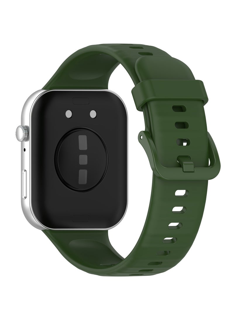 Straps Compatible with Huawei Fit 4 Pro/Fit 4/Fit 3 Silicone Band for Men and Women,Green - Image 2