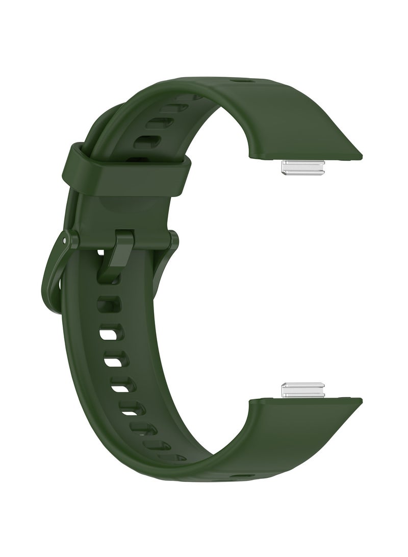 Straps Compatible with Huawei Fit 4 Pro/Fit 4/Fit 3 Silicone Band for Men and Women,Green - Image 3
