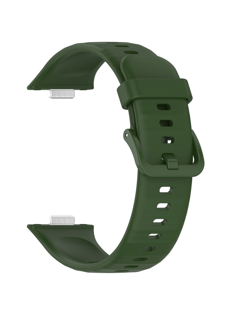 Straps Compatible with Huawei Fit 4 Pro/Fit 4/Fit 3 Silicone Band for Men and Women,Green - Image 4
