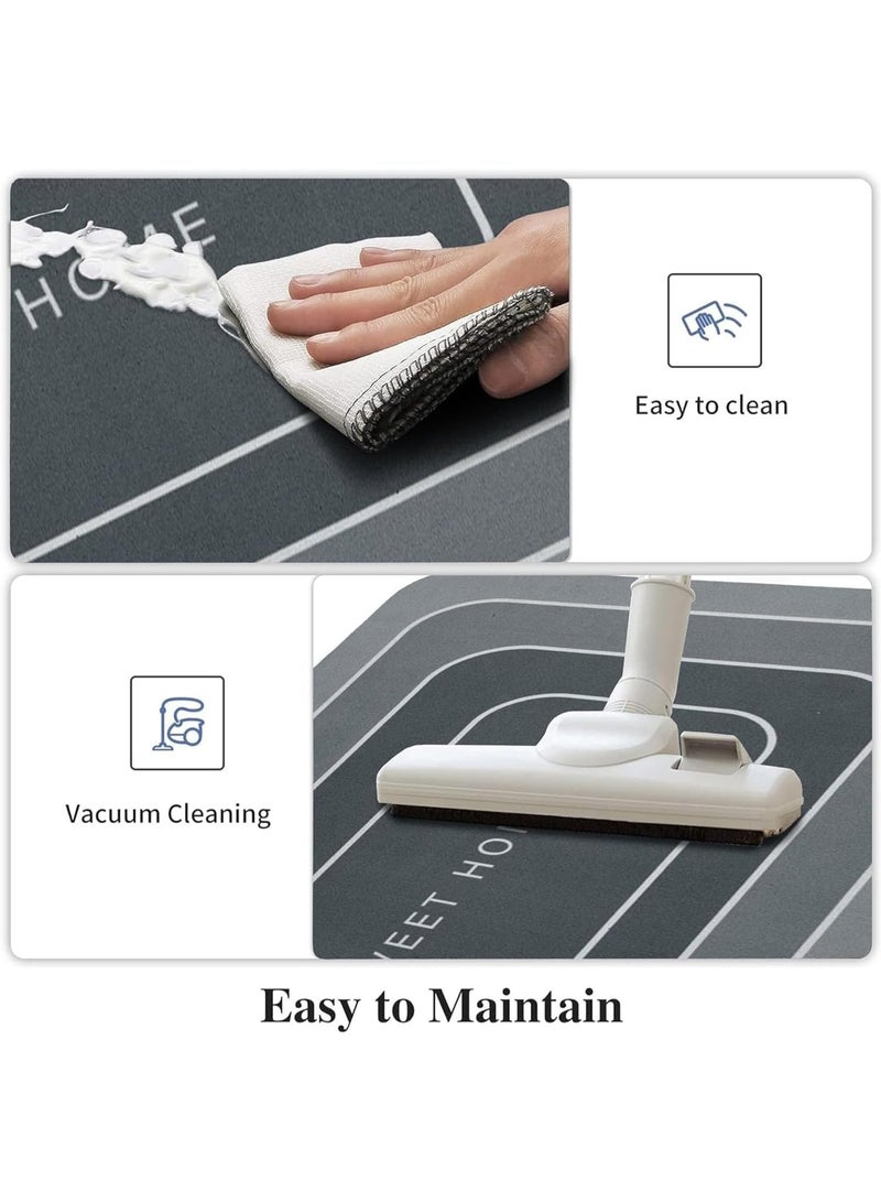 Soft Rectangular Non-Slip Floor Mat Set – 2-Piece Bathroom, Kitchen & Bedroom Rug – Machine Washable, High-Quality Multi-Purpose Mat Multicolour - Image 2