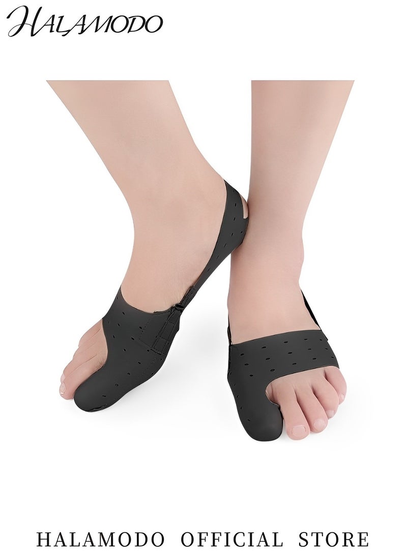 HALAMODO 2PCS Bunion Corrector Big Toe Straightener Big Toe Splint Foot Thumb Fixation Belt Bunion Splints Adjustable Big Toe Protector for Day & Night Support  - Image 2