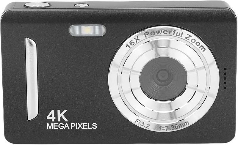 Fockety 64MP 4K Digital Camera Auto Focus Vlogging Camera With 16X Zoom Anti Shake Black - Image 1