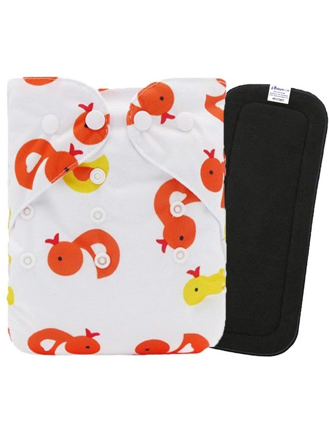 BabyMoon حفاضات قماش قابلة للغسل وإعادة الاستخدام مع إدخال رمادي - عبوة من 2 - Image 1