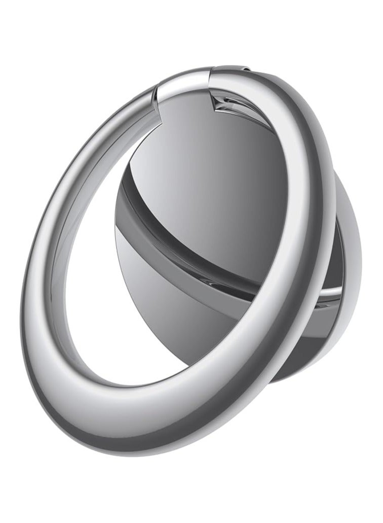 Phone Ring Holder, 360 Degree Rotation Metal Finger Grip Adjustable Cellphone Stand for Magnetic Car Mount, Compatible with iPhone, Galaxy, Pixel and More Smartphone (Silver) - Image 1