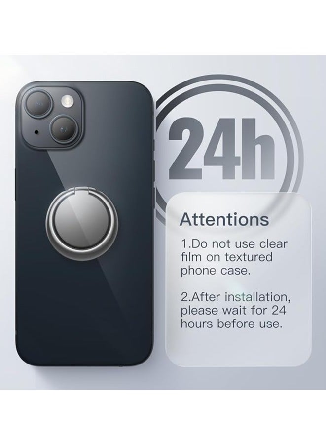 Phone Ring Holder, 360 Degree Rotation Metal Finger Grip Adjustable Cellphone Stand for Magnetic Car Mount, Compatible with iPhone, Galaxy, Pixel and More Smartphone (Silver) - Image 2