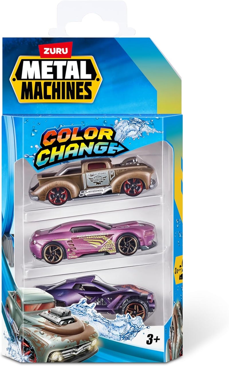 ZURU METAL MACHINES-STANDARD-SERIES 4 Car Color Change 3PK, Bulk, 24pcs, No Inner, STD Color Assortment - 67101 - Image 1