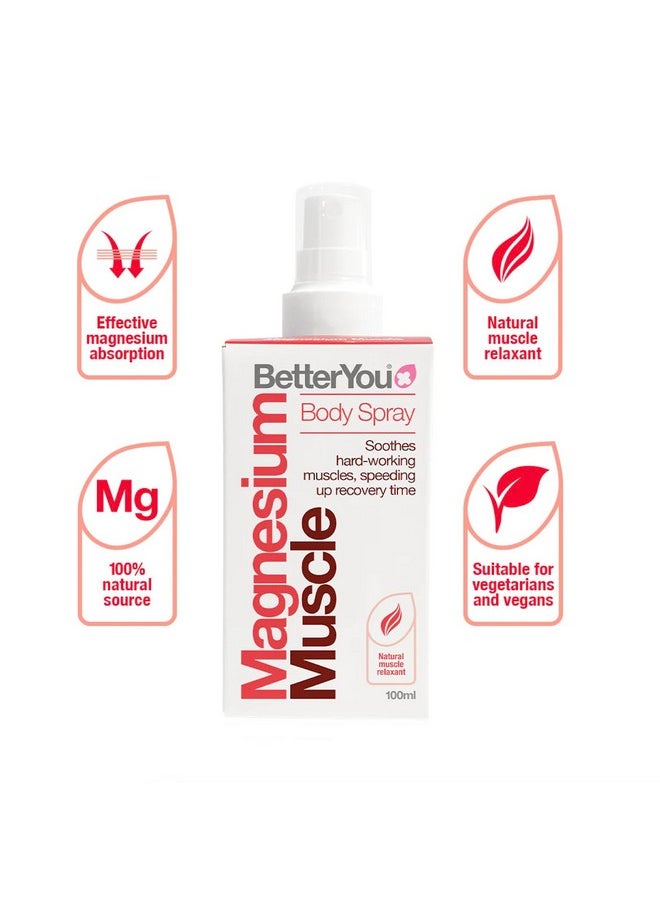 BetterYou - Magnesium Oil Recovery Spray Pure Magnesium Oil Spray Supports Working Muscle Improves Performance And Speeds Recovery 100Ml Bottle - Image 1