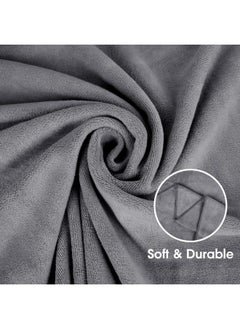 JML Microfiber Bath Towel Sets (6 Pack 27" X 55") Extra Absorbent Fast Drying Multipurpose For Swimming Fitness Sports Yoga Grey 6 Count  - Image 4