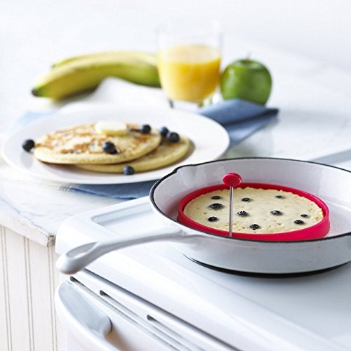 Trudeau Red Silicone 6 Inch Pancake Ring, Set of 2 - Image 2