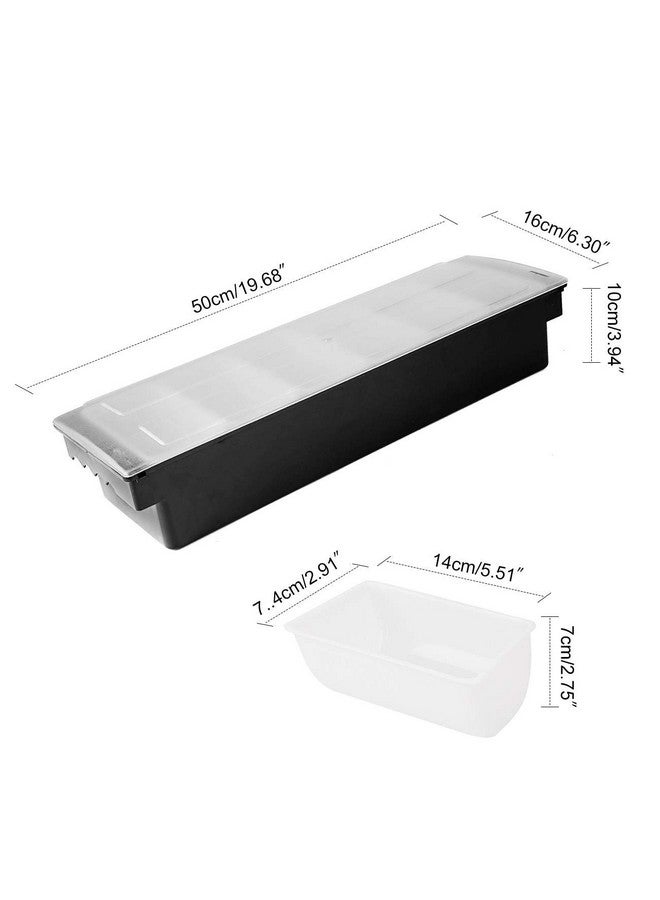 THW THW® Ice Cooled Condiment Holder Dispenser Tray | 6-Compartment Garnish Tray for Candy, Dips & Salad | Chilled Serving Container for Home, Work, Restaurants & Bars | Keeps Food Fresh and Organized - Image 3