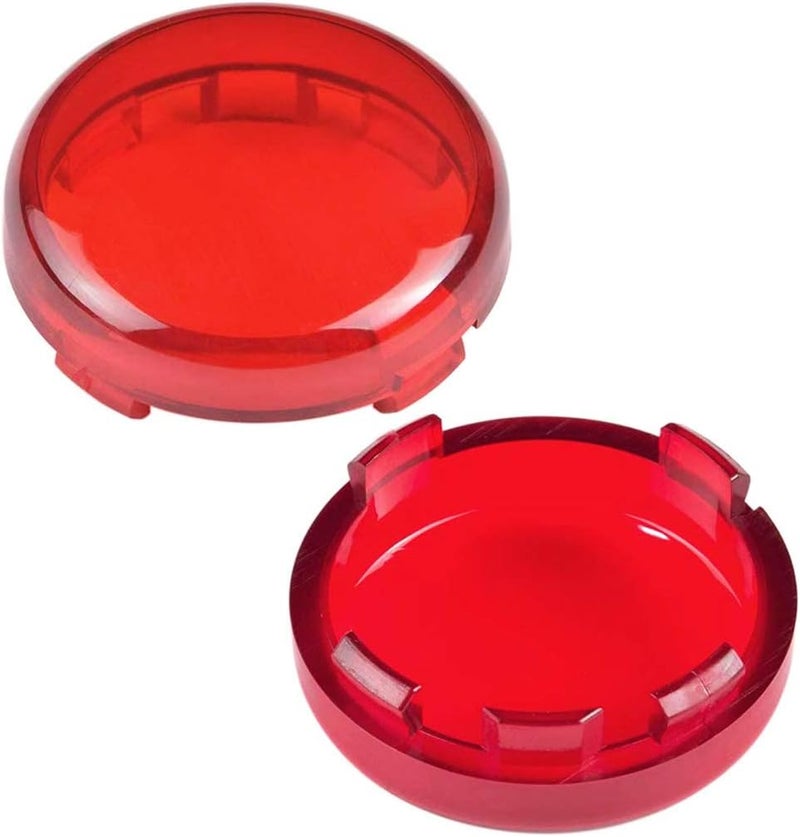 MOTLTECH Turn Signal Lights Lens Cover Compatible with Harley Dyna Fatboy Softail Road Glide, Red 2pcs - Image 3