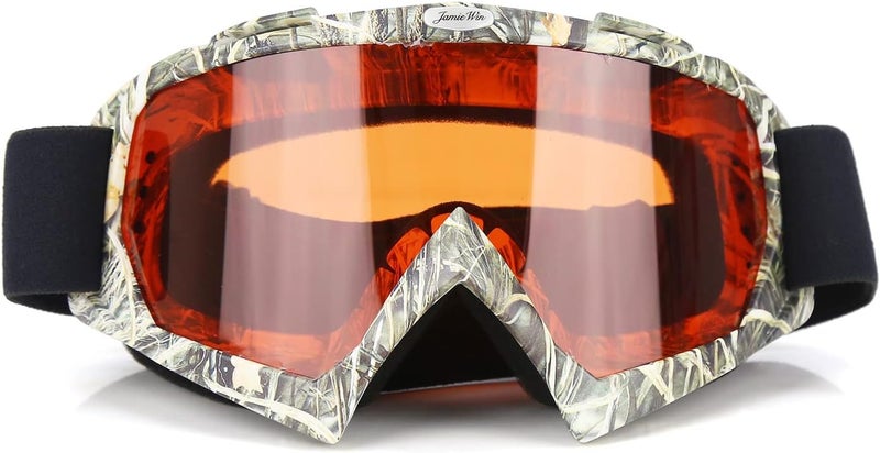 JAMIEWIN Motocross Goggles with Camo Frame and Orange Lens - Image 1