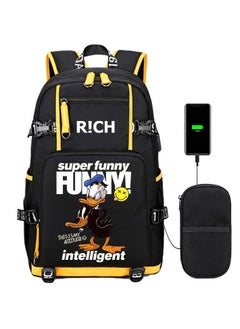 Donald Duck Junior High School Student Backpack Primary School Student Large Capacity School Bag Pencil case set 30*14*47cm