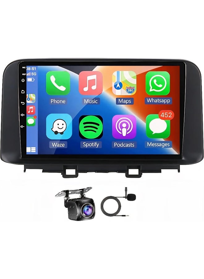 Vierex Fit Hyundai Kona Car Stereo Kona Android Screen 2017-2019 With Apple Carplay Android Auto Wireless WiFi DSP FM&AM BT AHD Camera Included Fast Interface (4+32GB Carplay 8CORE) - Image 1