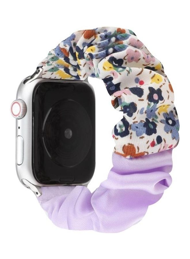 نيبمينينت سوار من القماش بتصميم فراشة لساعة أبل ووتش سيريز 7 مقاس 45 مم/ 6 SE و5 و4 44 مم/3 و2 و1 42 مم متعدد الألوان - Image 3