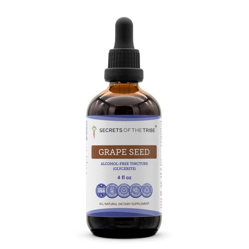 Secrets of the Tribe Secrets of the Tribe Grape Seed Tincture AlcoholFree Liquid Extract Grape Vitis Vinifera Dried Seed 4 FL OZ