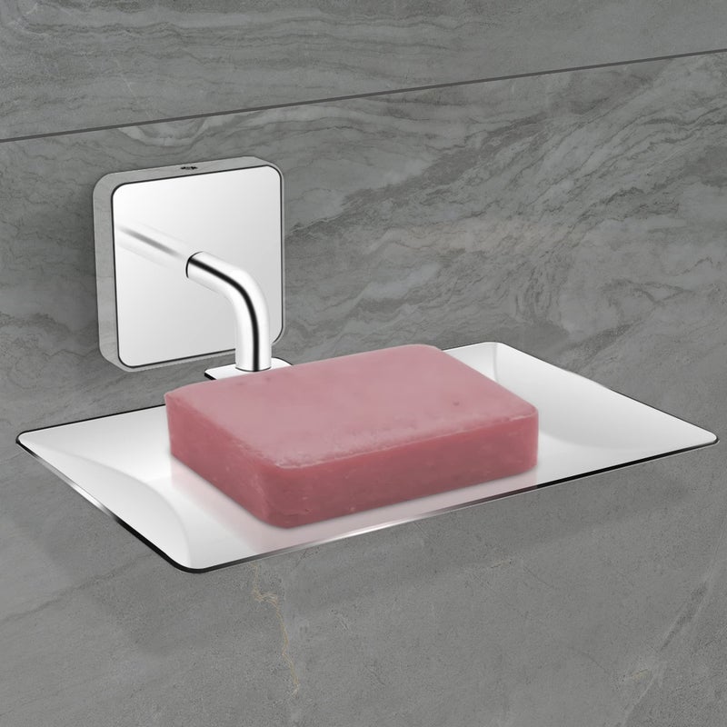 Primax Nexa Stainless Steel Soap Dish Stand for Bathroom & Kitchen/Soap Dish/Bathroom Accessories - (Chrome) - Pack of 1 - Image 1
