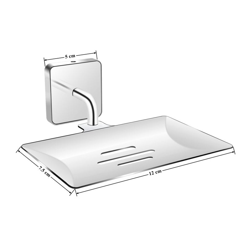 Primax Nexa Stainless Steel Soap Dish Stand for Bathroom & Kitchen/Soap Dish/Bathroom Accessories - (Chrome) - Pack of 1 - Image 3