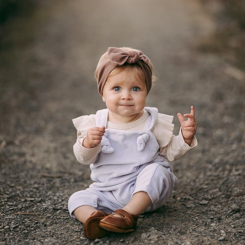 Antebies Lilac Velvet Overalls  - Image 1