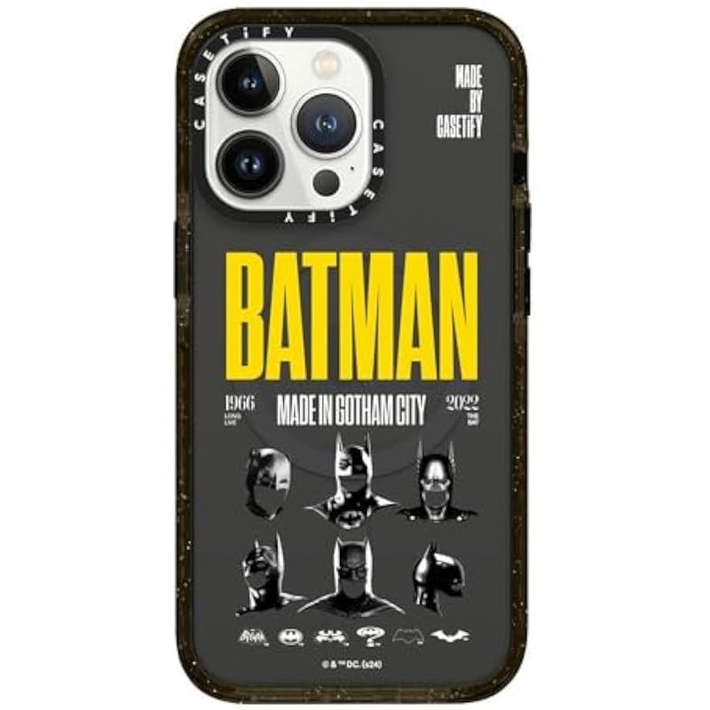 كاستيفي CASETiFY Impact iPhone 13 Pro Case 【Batman Co-Lab / 4X Military Grade Drop Tested / 8.2ft Drop Protection/Compatible with Magsafe】 - Made in Gotham City - Clear Black - Image 1
