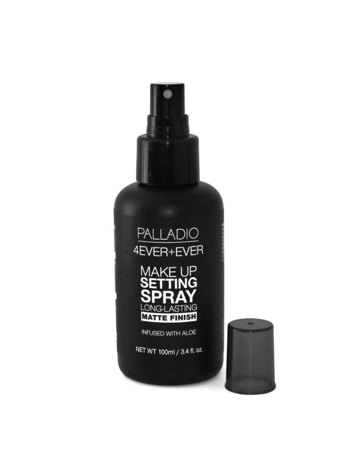 بالاديو بخاخ تثبيت المكياج 4Ever and Ever، ثابت طوال اليوم، لمسة نهائية مطفية، 100 مل - Image 1