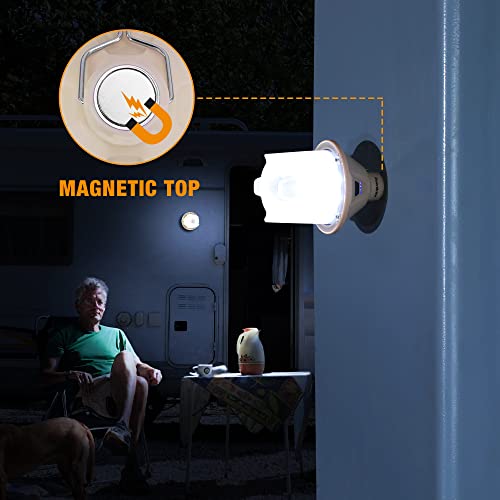 EverBrite 2 Pack Rechargeable Camping Lantern, 450LM LED Camping Light with 5 Modes, Magnetic Base & Hanging Hook, USB-C Fast Charging, Portable Tent Light for Camping, Emergency, Power Outage, Hiking - Image 4