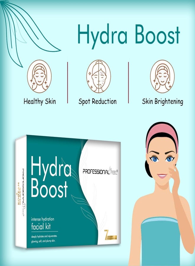 Professional Feel Hydra Boost Intense Hydration Facial Kit, Ultra Scrub + Mild Cleanser + Hydra Scrub + Massage Cream + Hydra Gel + Hydra Mask + Face Serum (Set of 7) 610 gm - Image 5