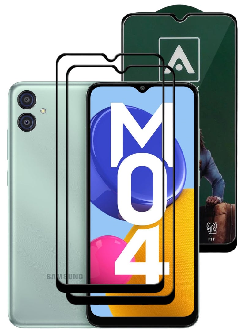 ACLIX 2 Pieces Antistatic ESD Dustproof Premium Quality High Definition Tempered Glass Screen Protector Designed For Samsung Galaxy M04 - Image 1