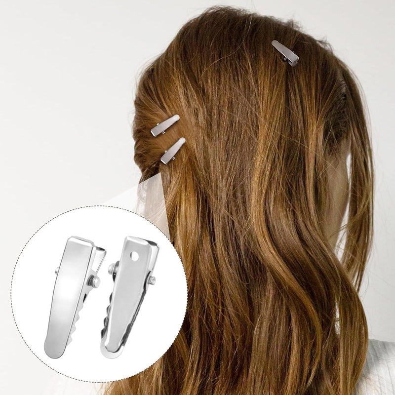 160pcs Silver Metal Alligators Hair Clip Metal Barrettes Fashion Styling Tool for and Accessories 2.4cm Small Clip - Image 4