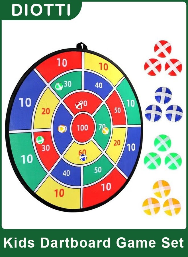 DIOTTI Kids Dartboard Game Set with 12 Sticky Balls, Safe Indoor & Outdoor Dart Board Toy for Boys & Girls, Fun Party Game and Educational Gift for Kids Ages 3+ - Image 1