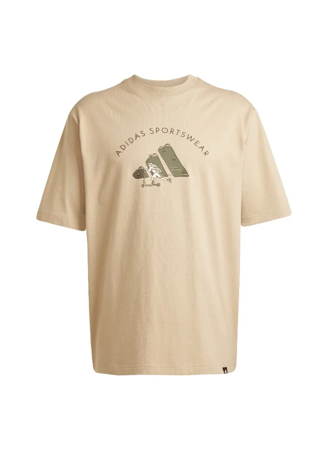 Adidas adidas codes doodle scooter men graphic t-shirt