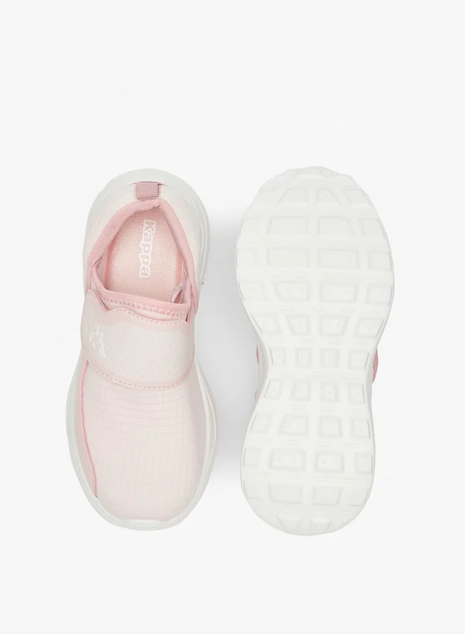 Kappa Girls' Checked Sports Shoes with Hook and Loop Closure
