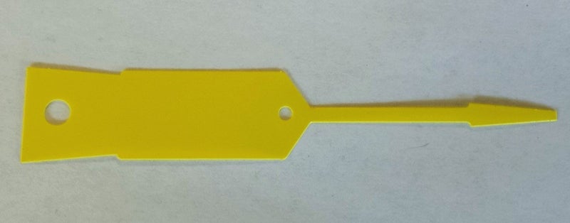Arrow YELLOW Self-Locking Arrow Key Tags (1,000 per pack) Size 4 1/2" X 3/4" (YELLOW) - Image 3