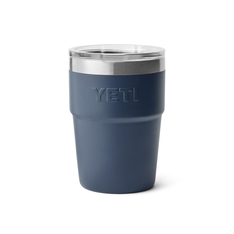 YETI كوب ييتي رامبلر سعة 16 أونصة قابل للتكديس، معزول بالفراغ، من الفولاذ المقاوم للصدأ مع غطاء مغناطيسي، أزرق غامق - Image 5