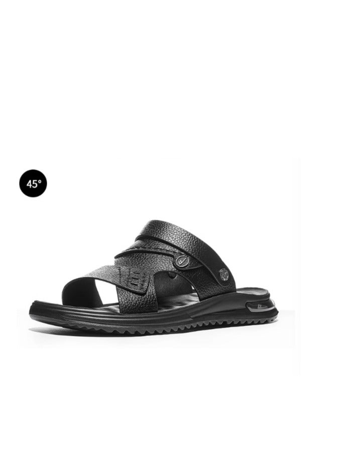 Warrior New Fashionable Leather Men's Business Slippers - Image 3