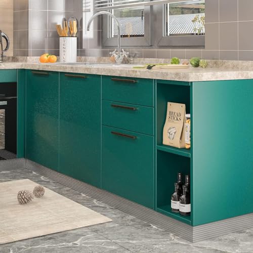 HAPPYMATES Self Adhesive Wallpaper Waterproof Old Furniture Vinyl Stickers Wooden Door Wardrobe Desktop PVC Wall Papers (24 X 48 Inch, Dark Green Wood Matte) - Image 5