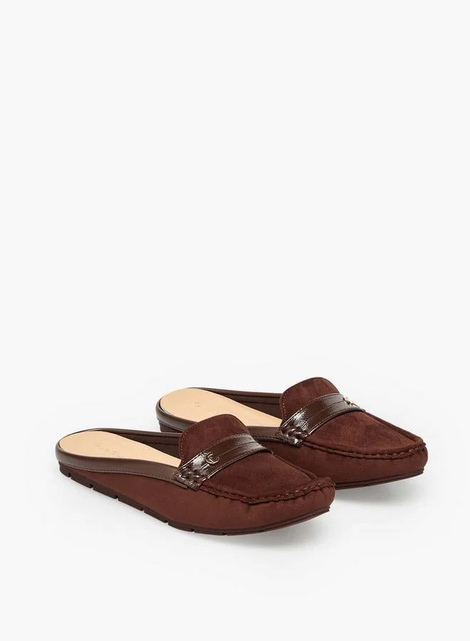 لو كونفورت Women Suede Slip-On Mules