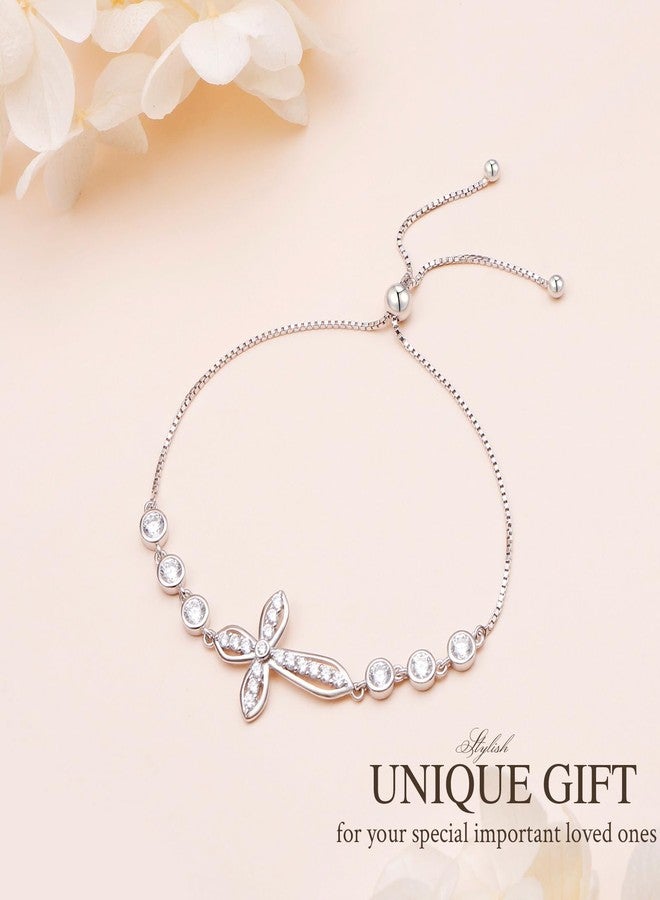 Ladytree 925 Sterling Silver Cross Bracelet for Women Adjustable God Faith Christian Jewelry Gift - Image 5