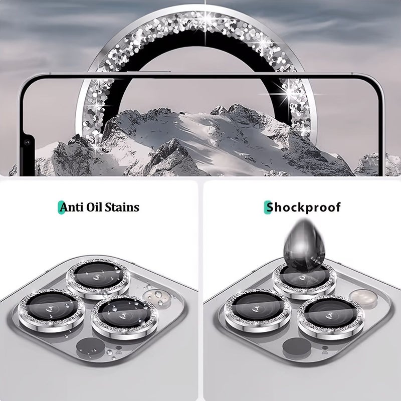 3 Pcs Scratch Resistant HD Camera Lens Protector Compatible With iPhone 17 Pro Max iPhone 17 Pro 9H Tempered Metal Ultra Thin Camera Screen Protector Cover Ring Perfect Fit Easy Install - Image 4