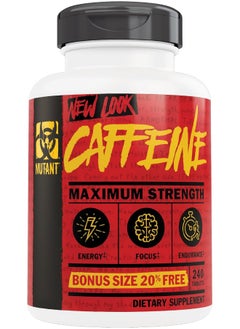 Mutant Caffeine - Pure, Straightforward Pharmaceutical Grade Caffeine Pills, Restore Mental Alertness Or Wakefulness When Fatigued, 240 Tablets Per Bottle  - Image 1