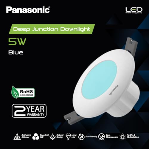 Panasonic 5 Watt Deep Junction Downlighter, Round LED Junction Downlight (Blue, PDLM3405B-1) - Image 3
