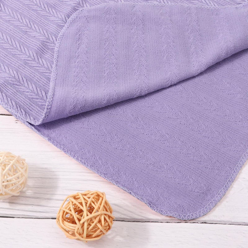 AQOKKA Newborn Receiving Blanket with Bow Hat Mittens Wooden Card Set Wheat-Pattern Newborns Toddler Baby Boy Girl Nursery Swaddle Wrap - Image 3