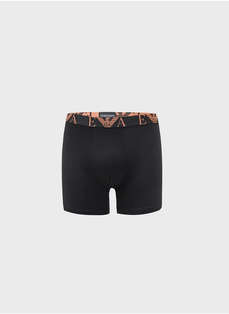 امبوريو ارماني 3 Pack Logo Band Boxers